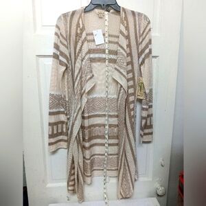 One World Live and Let Live Women's Small Cardigan New